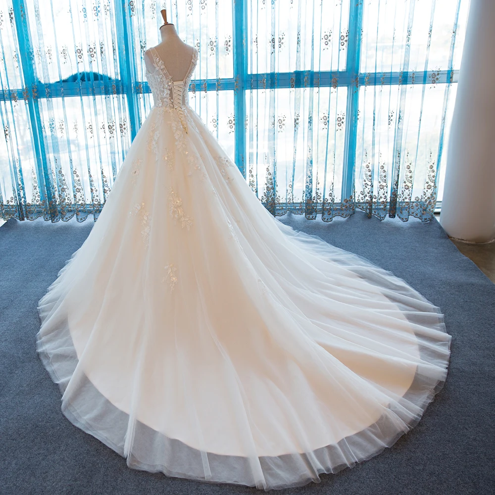 Женское кружевное свадебное платье с V образным вырезом|beach wedding gowns|wedding gownswedding dress