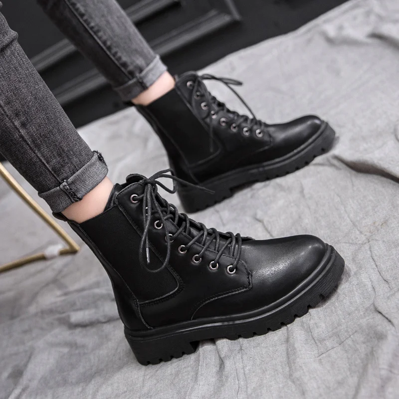 Interconectar Inmoralidad Dormido Rock Shoes botas de goma con punta redonda para mujer, Botines negros,  media pantorrilla, media pantorrilla, Lolita, tela baja de algodón, para  verano, 2021|Botas a media pantorrilla| - AliExpress