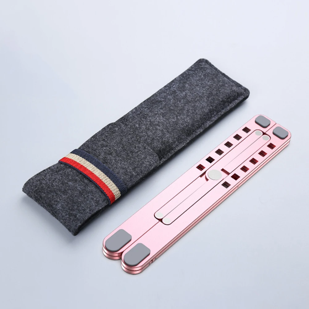  Laptop Stand Portable Heights Adjustable Aluminum AlloyDesktop Ventilated Cooling Holder Folding Ul