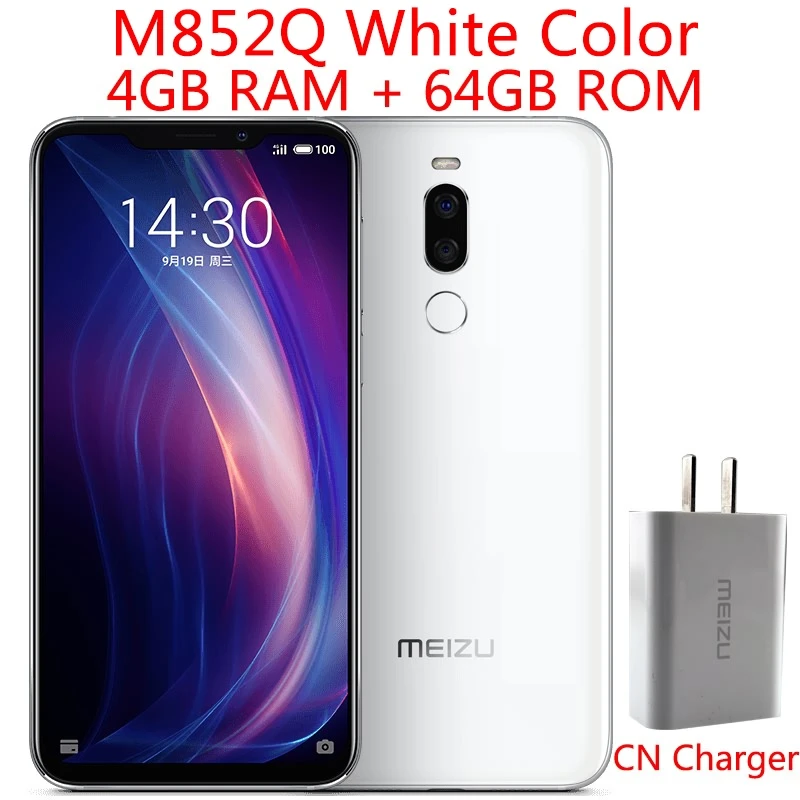Meizu X8, 4G LTE, 4 ГБ, 64 ГБ, мобильный телефон Snapdragon 710, четыре ядра, 6,2 дюймов, 2220x1080 P, полный экран, двойная камера заднего вида - Цвет: CN White 4G 64G
