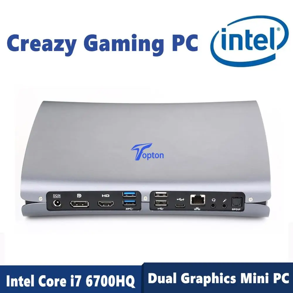 Игровой мини ПК ультратонкий настольный компьютер процессор Intel Core i7 6700HQ с