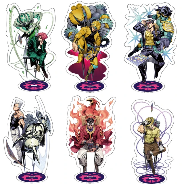 Anime Jojos Bizarre Adventure Figure Stand Model Plate Stone Ocean Series  Fashion Acrylic Standing Holder Desk