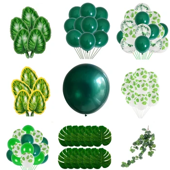 

PATIMATE Green Balloon Garland Latex Balloon Arch Safari Jungle Party Baloon Wild One Birthday Party Decoration Kids Baby Shower