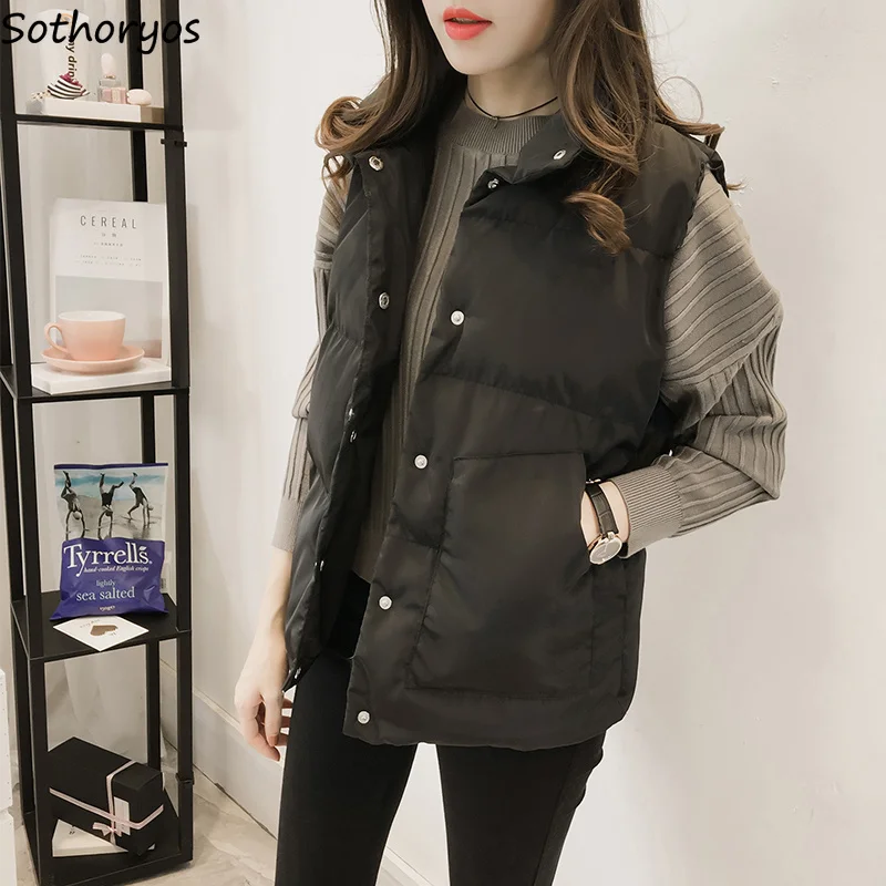 

Vests Women Large Size School Students Sweet Short Style Womens Vest All-match Korean Style Lovely Leisure Ladies Waistcoat Chic