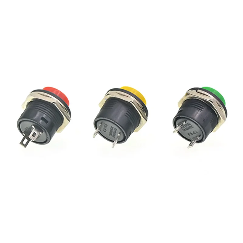 1pcs Lockless Momentary OFF (ON) Push button Switch 16MM Round reset switch R13-507