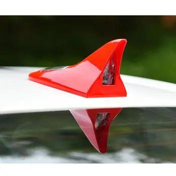 

Solar Power Car Shark Fin Roof Antenna LED Styling Warning Flash Tail Light Anti-rear Warning Light Fashion Exterior Lamp NEW