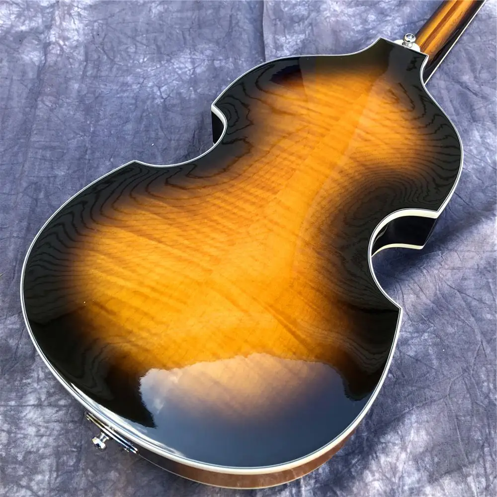 Hofner дымчатый цвет 4 струны электрическая бас гитара Hofner табак взрыв полый кленовый корпус Винтаж CT скрипка BB2 бас