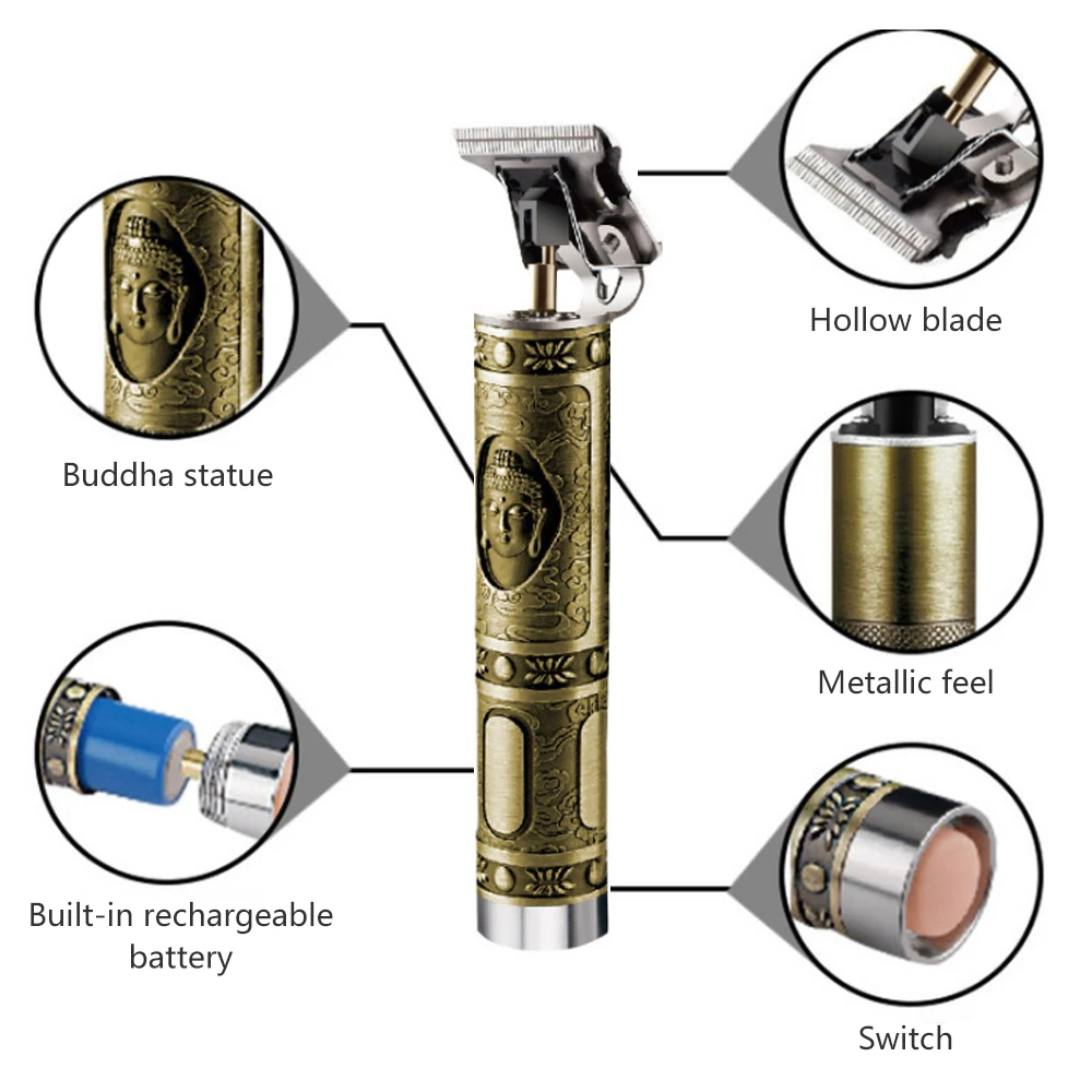 Oil-Head-Electric-Clippers-Buddha-Carving-Retro-Hair-Razor-Rechargeable-Shaver-Cordless-Haircut-Household-Hair-Trimmer