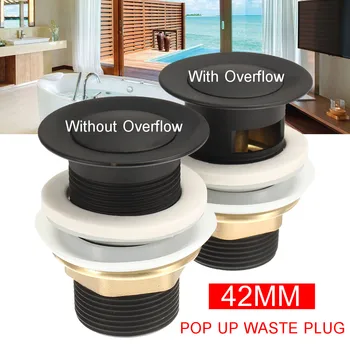 

1pcs Zinc Alloy Click Slotted Basin Sink Tap Drain Bath Overflow Hole Push Button Pop Up Clack Waste Plug