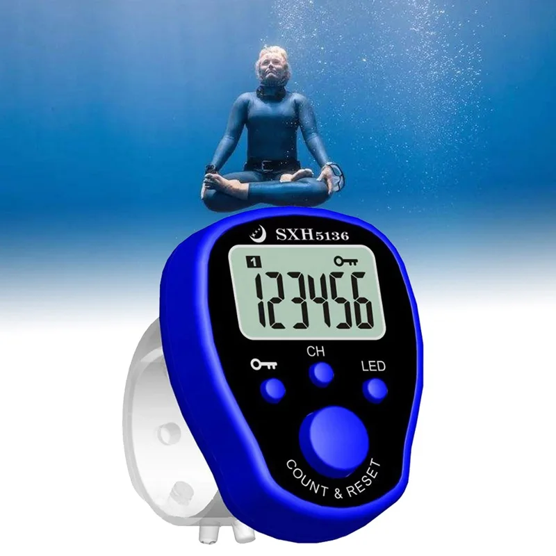 New five-channel chanting counter finger electronic counter chanting multi-function point counter bIue