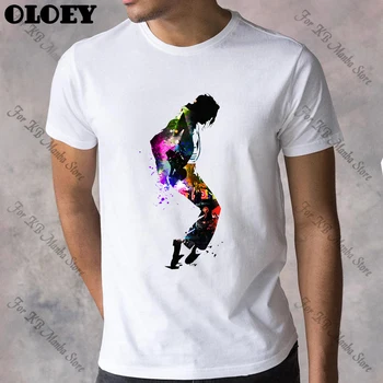 

Fashion King of Pop Michael Jackson T shirt Men MJ OLODUM Summer T-shirt Harajuku 100% Cotton Print Tshirt Hip Hop Streetwear