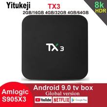 ТВ-приставка Tanix TX3 Android 9,0 Amlogic S905X3 H.265 8K Netflix HDR 2,4G/5GHz Dual Wifi BT 4,2 смарт-боксы медиаплеер телеприставка(China)