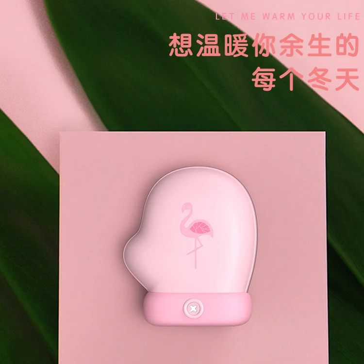 1 шт. мини USB грелки для рук маленькие перчатки Мобильный Внешний аккумулятор постоянная температура нагрев грелки для рук силиконовые рождественские подарки для девочек - Цвет: Розовый
