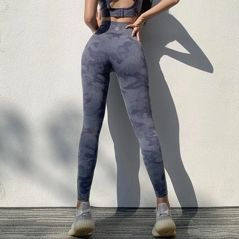 Camouflage Running Gym Yoga Pants Seamless Leggings High Waist Sport Women Fitness Clothing Colorvalue Push Up Legging Femme