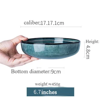 

Japanese Kitchen Dining Bar Ceramic Dinner Plates Fruit Salad Bowl Noodle Bowl Personalized Vegetable Bowl and Plate pl31