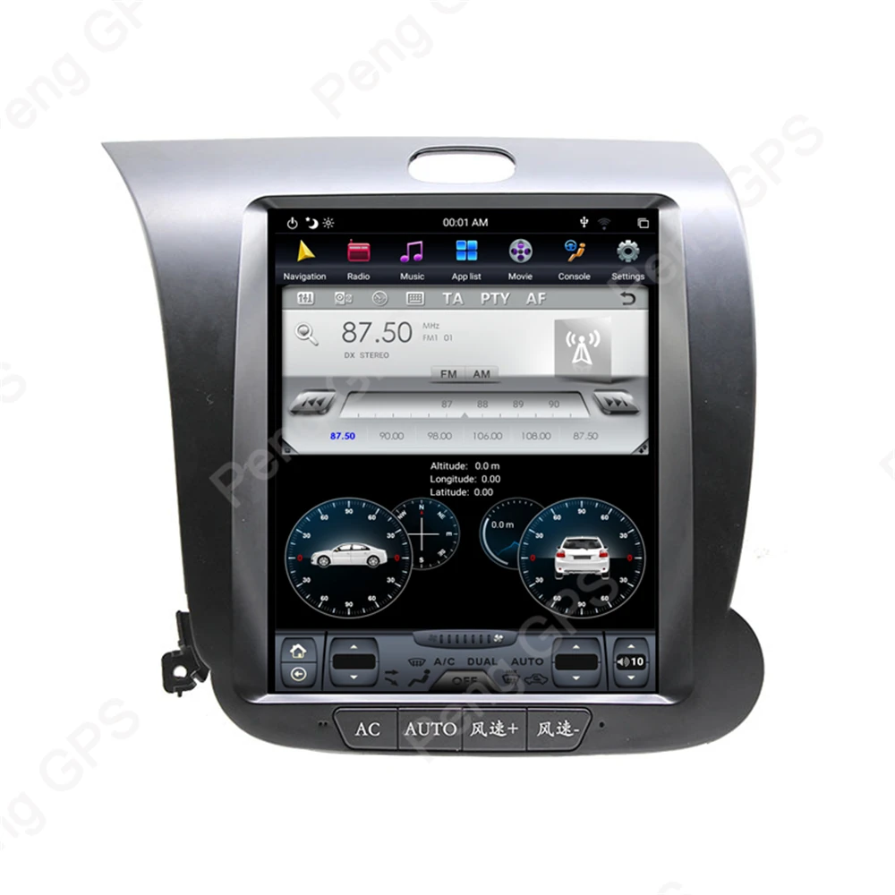 Excellent Android 8.1 GPS Navigation DVD Player for Kia Cerato K3 Forte 2013-2016 Left Hand Drive Tesla Radio 10.4" HD Multimedia Headunit 3