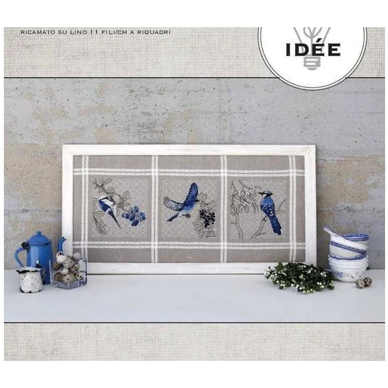 Blue Birds and Berries flowers