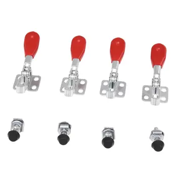 

27Kg Short Bar Flanged Base Horizontal Toggle Clamps (4 Pieces)