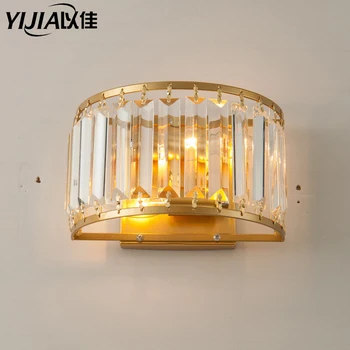 

Modern Crystal Wall Lamp Simple And Creative Wall Light For Living Room Bathroom Home Indoor Lighting Decoration Bulb