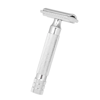

Shaving Razors Double Edge Handled Safety Traditional Wet Shaving Razor Stainless Alloy Chrome Plating Hair Removal Tools