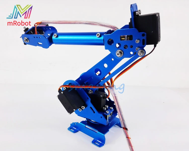6 Dof 4colors Mechanical Arm Kit With 4pc Mg996r Manipulator Clamp Claw Machinery Structure Full Set Diy Robot Arm Action Figures Aliexpress