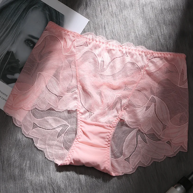 Кораллово-Красный Новое поступление Ropa interior femenina Нижнее белье женские трусики размера плюс 5XL модное кружевное прозрачное сексуальное нижнее белье с цветочным рисунком - Цвет: Кораллово-Красный
