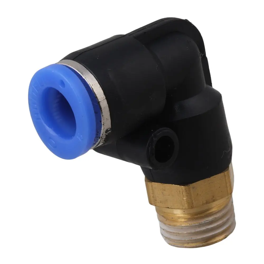 

8mm Thread 1/4" BSPT Pneumatic Jointer Quick Connector Elbow Fitting Pack of 10
