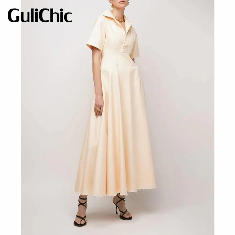 6.4 HIGH END QUALITY Lapel Short Sleeve Collect Waist Solid Color