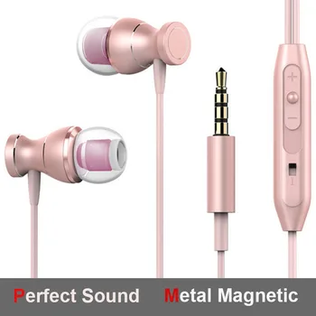 

3.5mm In-Ear Earphone High Quality HiFi Sport Earbud Auricular Metal Fever 3D Stereo HD Metal Bass Noise Cancelling earpiece