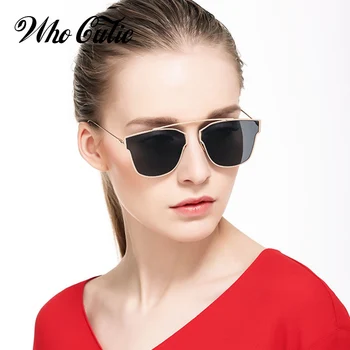 Fashion Trendy Cat Eye Sunglasses Women Luxury Brand Designer Vintage Pink Purple Silver Mirror Lens Sun Glasses Shades OM723 4