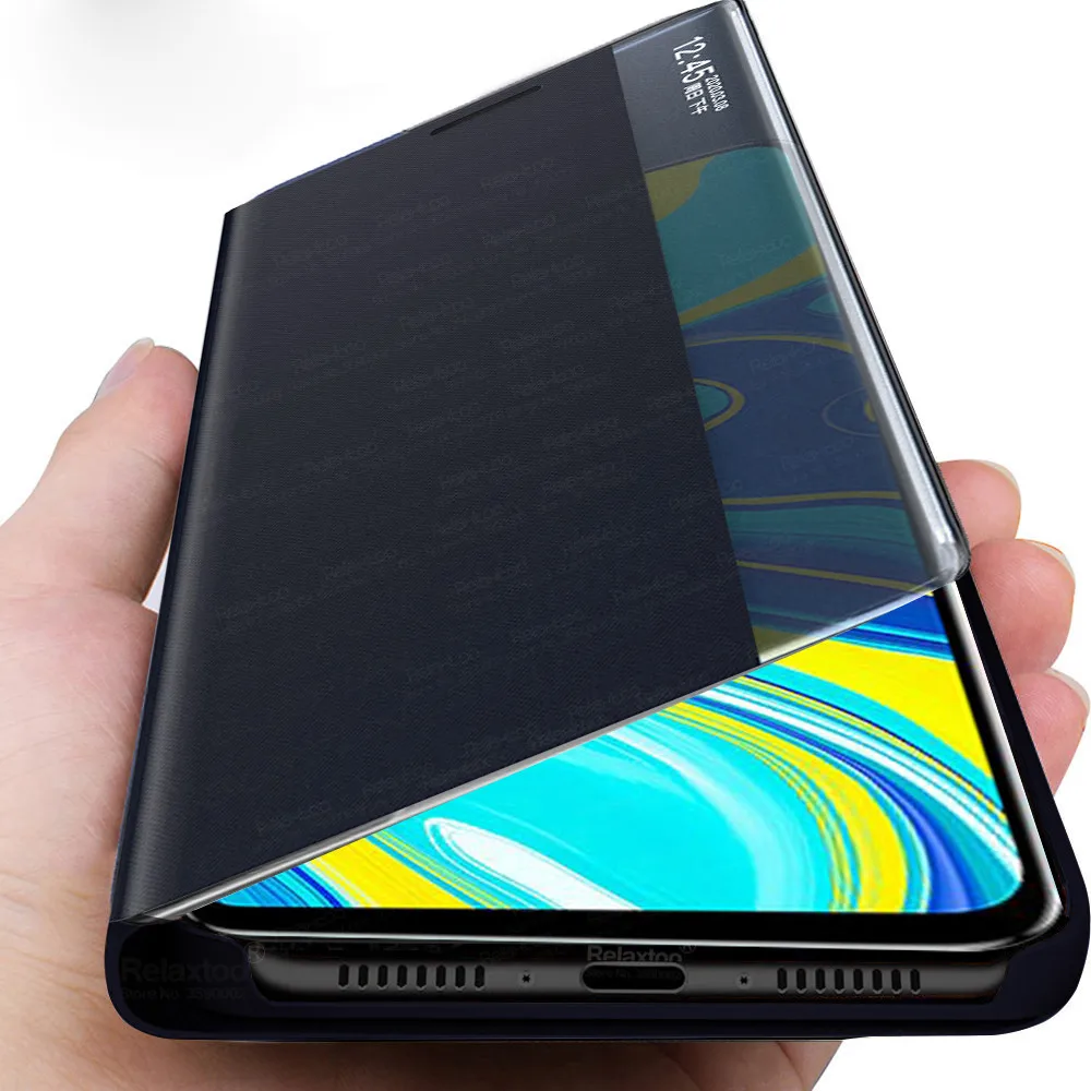 Тканевый флип-чехол smart view для xiaomi redmi note 9s 9 pro redmy 9a 9c not 8 8t Магнитный