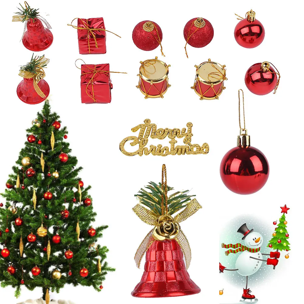 32PCS/Box Christmas Tree Hanging Decoration Pendants Ball Decors Creative