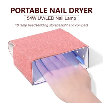

54w Foldable Nail Dryer UV LED Lamp Acrylic Machine For Gel Varnish Nail Polish Curing Drying Manicure Nail Art Lamp