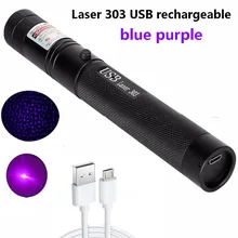  Portable high-power laser equipment USB rechargeable laser purple red ultra far 10000m 5MW adjustable laser focus 303 laser 