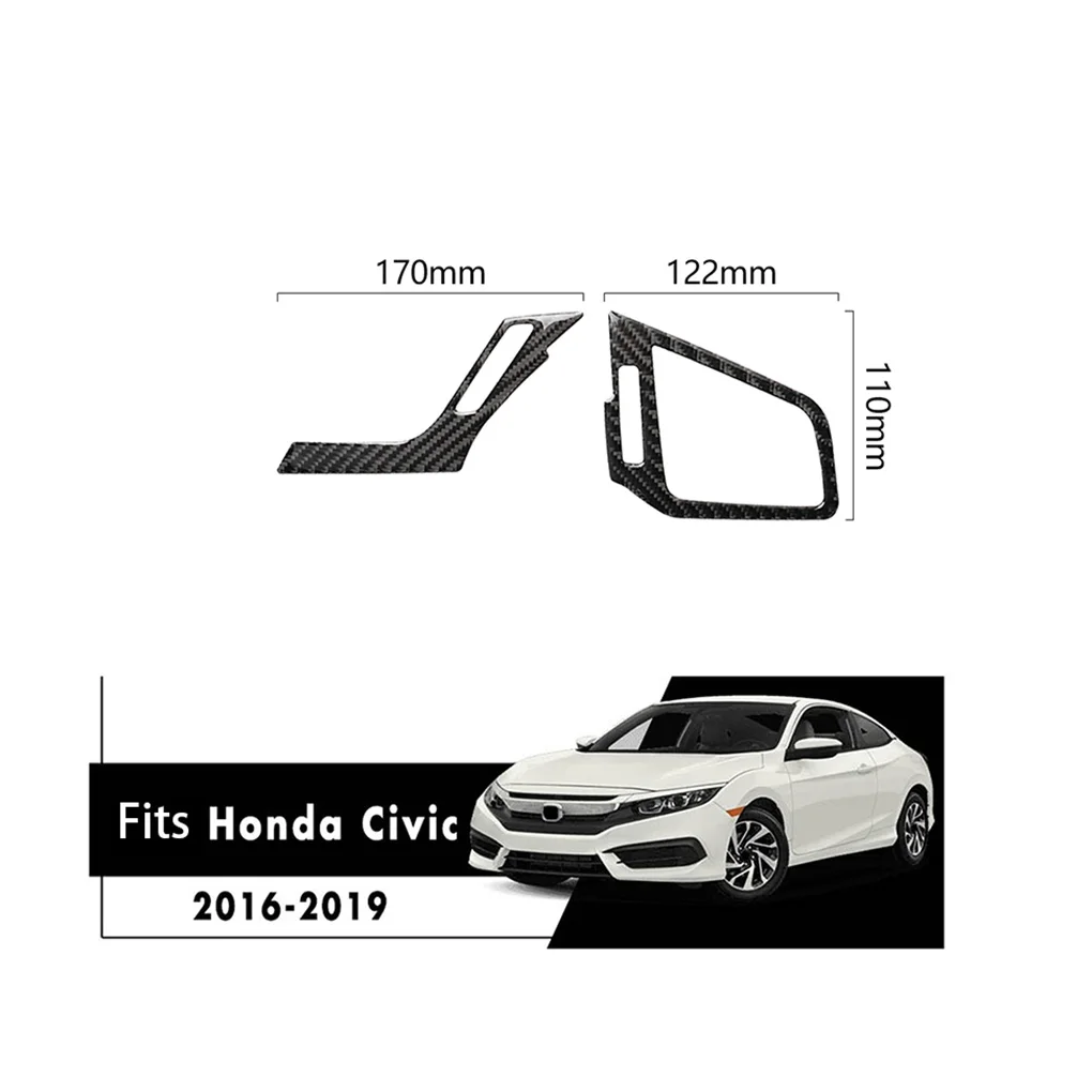 Запасные части для Honda Civic 10th Gen- 2 шт./компл. сбоку, устанавливаемое на вентиляционное отверстие в салоне автомобиля Outlet кадр вентиляционное отверстие отделка чехлы из углеродного волокна декорации