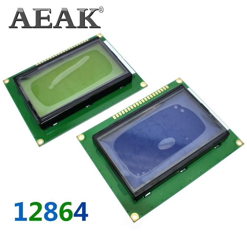 12864 128x64 точек Графический Зеленый цвет подсветки ЖК-дисплей модуль для arduino raspberry pi