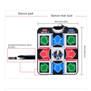 

HD Revolution Non-Slip Dancing Step Dance Mat Yoga Pad Pads USB Dancer Blanket Fitness Equipment Foot Print Mat For PC