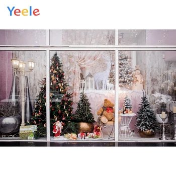 

Yeele Christmas Party Backdrops for Photophone Window Pine Santa Claus Toys Newborn Baby Backgrounds Photocall For Photo Shoot