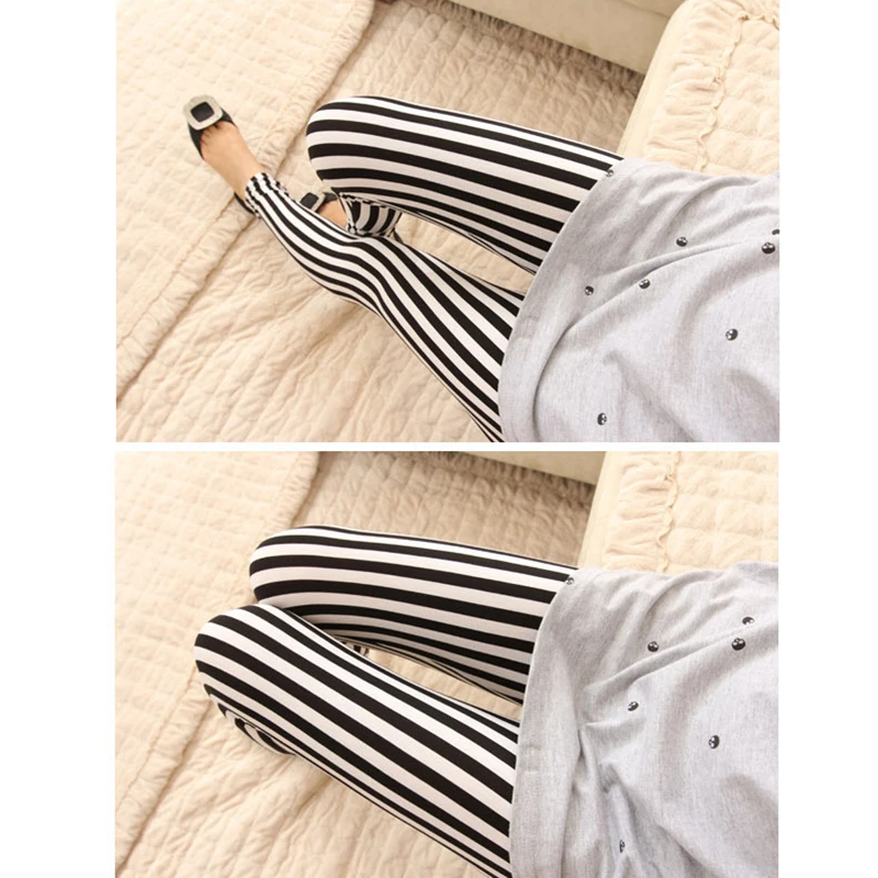grey leggings YSDNCHI Striped Printing Pants Fitness Legging Elastic High Waist Polyester Women Stretchy Workout Leggins leggings with pockets