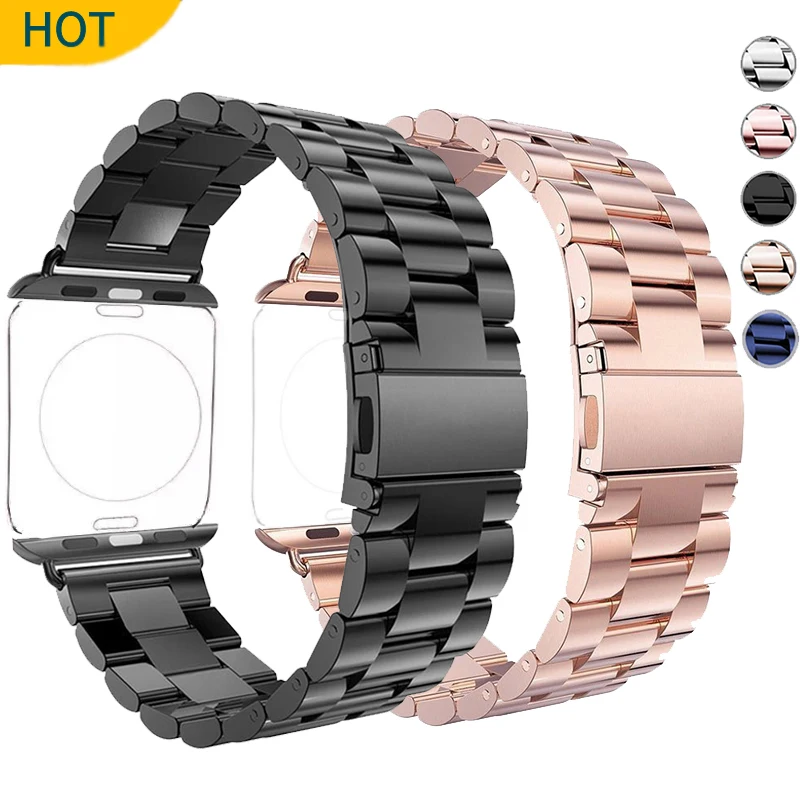 Stainless-Steel-Strap Bracelet-Band Apple Watch Iwatch-Series Three-Link 40mm 42mm