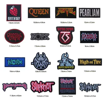

music band logo band badge Embroidered Iron On Patch, biker vest funk fabric Clothing Accessories DIY