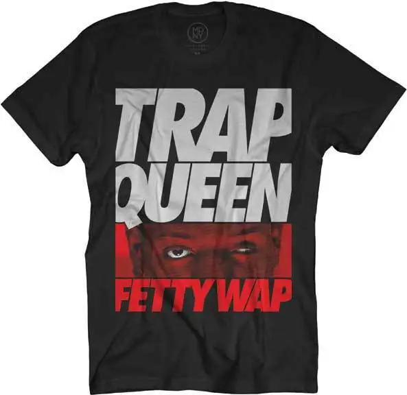 FETTY WAP-надпись Trap Queen-футболка S-M-L-XL-2XL новая официальная футболка | Мужская одежда