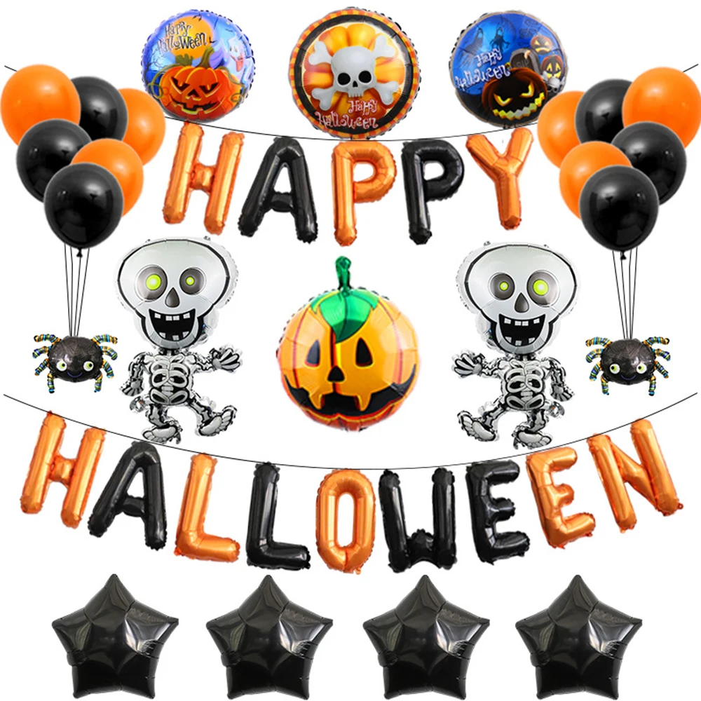 size 6 Набор воздушных шаров Hallo-ween, праздничные вечерние принадлежности, украшение для детей с милыми забавными животными, декоративные латексные шары - Цвет: size 6