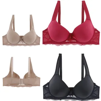 

Sexy Lace Bra For Women 2020 Ultra-thin Bralette Femme Plus Size Push Up Bra Large Cup D Solid Sexy Underwear Lingerie Women