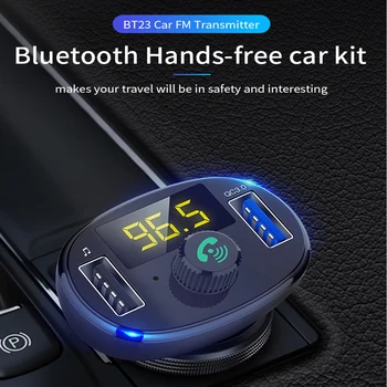 

Car Bluetooth FM Transmitters Wireless Car USB Charger FM Modulator Transmitter Radio Adapter QC3.0 Handsfree MP3 Player