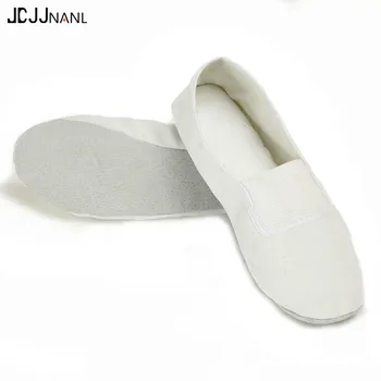 

2019 Basic Child And Adult Soft Gym Fitness Shoes Canvas Ballet Dance Shoes For Girls Slip on Dancesport Jazz Shoes For Men Boys