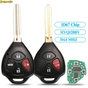 

jingyuqin Remote Car Key 314.4MHZ ID67 Chip For Toyota Camry Avalon Corolla Matrix RAV4 Yaris Venza TC/XA/XB/XC HYQ12BBY 3/4 BTN