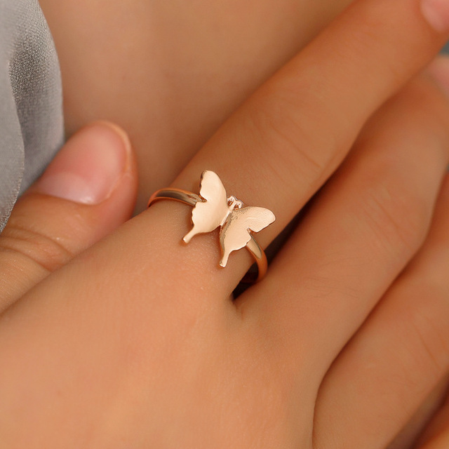 For Women Girls Charm Smile Fashion Men Jewelry Vintage Ancient Happy Smiling Hip Hop Cute Adjustable Butterfly
