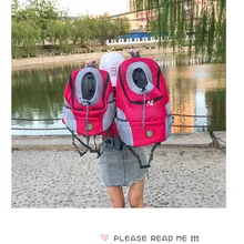 Передняя сумка на двух ремнях для собак, портативный рюкзак для путешествий, сумка для переноски собак, сетчатый рюкзак