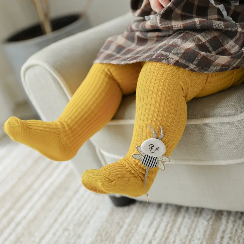 0-4Y Princess Newborn Kids Baby Girls Stockings Warm Knit Toddler Kids Pure Cotton Winter Tights Baby Hosiery